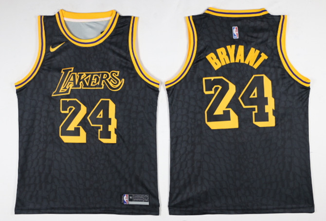 Men Los Angeles Lakers 24 Bryant Black Game Nike NBA Jerseys1